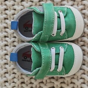See Kai Run Stevie Mini First Walker Green Denim